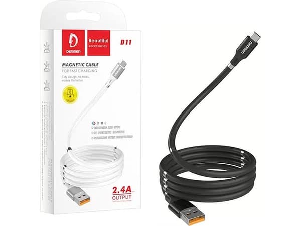 Denmen USB-A - USB-C USB-kabel 1 m svart (29362)