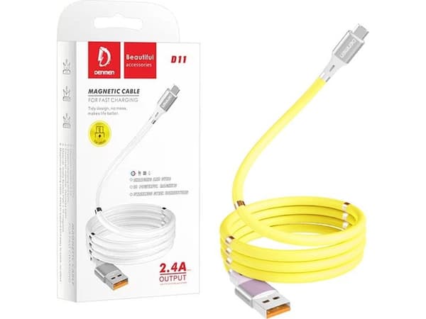 Denmen USB-A to USB-C USB cable 1 m Yellow (29365)