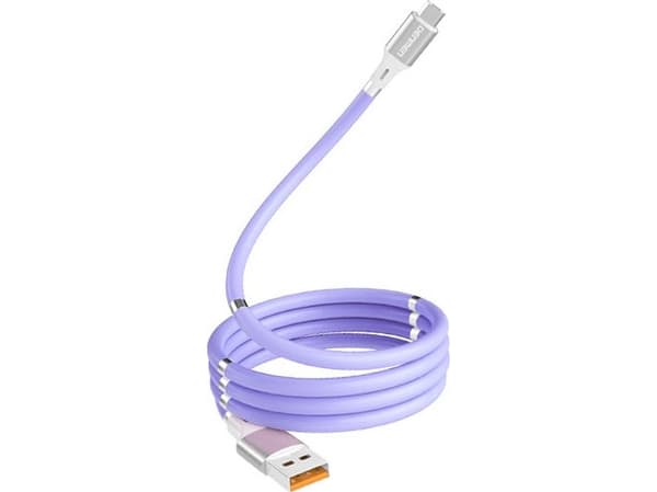 Denmen USB-A - USB-C 1 m USB-kabel Lila (29364)