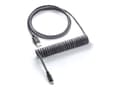 Miniatyrbild 1 av 5: CableMod Classic - Tangentbordskabel - USB (hane) till 24 pin USB-C (hane) - 1.5 m - lindad - carbon gray (carbon on black)