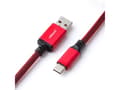 Miniatyrbilde 4 av 5: CableMod Classic - Tastaturkabel - USB (hann) til 24 pin USB-C (hann) - 1.5 m - rullet sammen - republic red