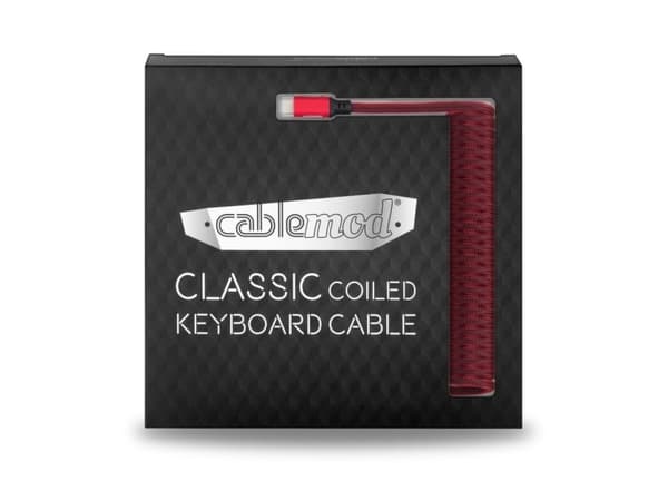 CableMod Classic - Tastaturkabel - USB (hann) til 24 pin USB-C (hann) - 1.5 m - rullet sammen - republic red