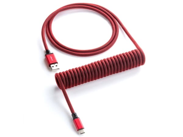 CableMod Classic - Tastaturkabel - USB (hann) til 24 pin USB-C (hann) - 1.5 m - rullet sammen - republic red