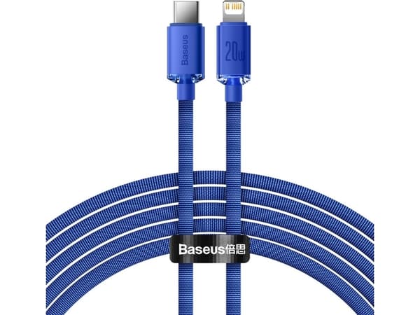 Baseus USB cable Baseus Crystal USB-C to Lightning cable, 20W, PD, 2m (blue)