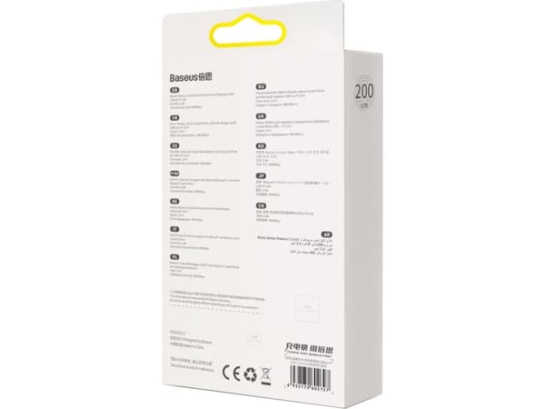 Baseus Crystal Shine, 2 m, Lightning, USB A, Hankoppling, Hankoppling, Blå