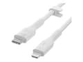 Miniatyrbild 2 av 5: Belkin BOOST CHARGE - Lightning-kabel - 24 pin USB-C hane till Lightning hane - 2 m - vit