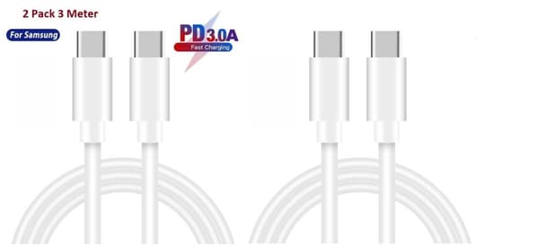 USB-C till USB-C laddningskabel, 1 Meter