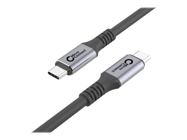 MicroConnect Premium - USB-kabel - 24 pin USB-C (hane) till 24 pin USB-C (hane) - USB 3.2 Gen 2 - 20 V - 5 A - 3 m - USB-strömförsörjning (100W), 4K6