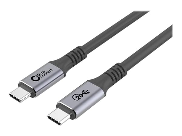 MicroConnect Premium - USB-kabel - 24 pin USB-C (hane) till 24 pin USB-C (hane) - USB 3.2 Gen 2 - 20 V - 5 A - 3 m - USB-strömförsörjning (100W), 4K6