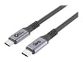 Miniatyrbild 1 av 5: MicroConnect Premium - USB-kabel - 24 pin USB-C (hane) till 24 pin USB-C (hane) - USB 3.2 Gen 2 - 20 V - 5 A - 3 m - USB-strömförsörjning (100W), 4K6
