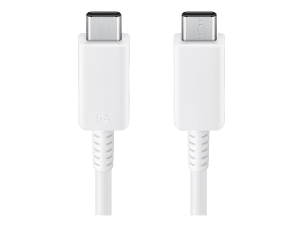Samsung EP-DX510 - USB-kabel - USB-C (hann) til USB-C (hann) - USB 2.0 - 5 A - 1,8 m - hvit