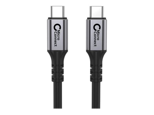 MicroConnect Premium - USB-kabel - 24 pin USB-C (hane) till 24 pin USB-C (hane) - USB 3.2 Gen 2 - 20 V - 5 A - 2 m - USB-strömförsörjning (100W), 4K6