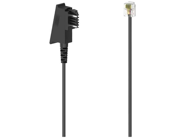 Hama 00201118, 3 m, RJ-45, TAE (F), Vit, Hanstik