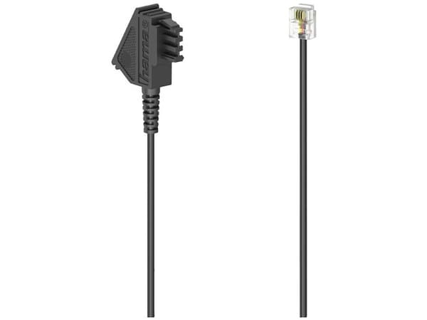 Hama 00201142, 6 m, RJ-11, RJ-45, svart, Hanstik