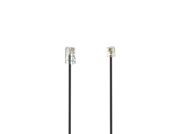 Hama 00201142, 6 m, RJ-11, RJ-45, svart, Hanstik