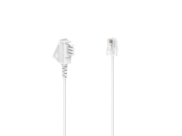 Hama 00201120, 10 m, RJ-45, TAE (F), Hvit, Hankjønn, Hankjønn