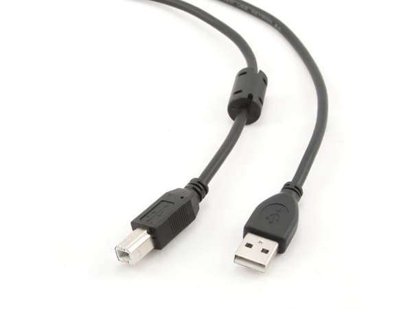Cablexpert CCFB-USB2-AMBM-3M, 3 m, USB A, USB B, Hankjønn/hankjønn, Sort