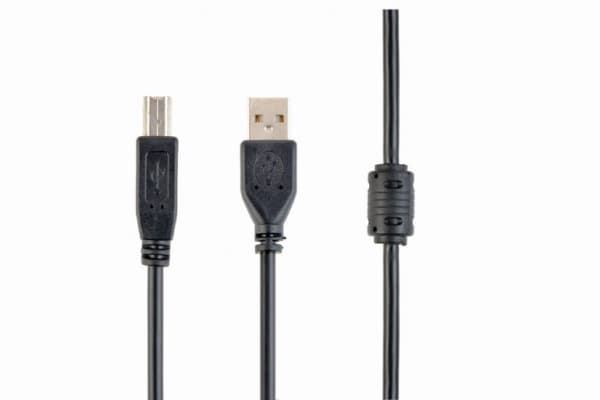 Cablexpert CCFB-USB2-AMBM-3M, 3 m, USB A, USB B, Hankjønn/hankjønn, Sort