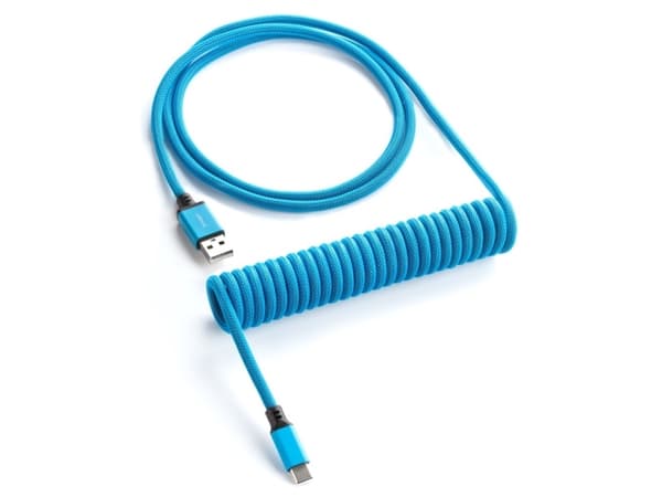 CableMod Classic - Tangentbordskabel - USB (hane) till 24 pin USB-C (hane) - 1.5 m - lindad - spektrumblå