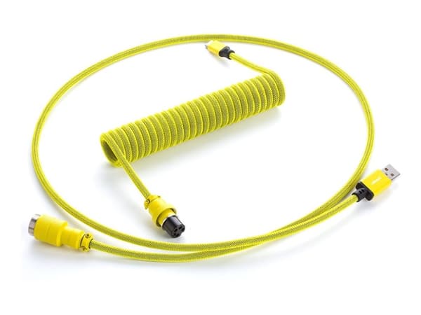 CableMod PRO Series - Tangentbordskabel - USB (hane) avtagbar till 24 pin USB-C (hane) avtagbar - 1.5 m - lindad - dominator yellow (yellow on black)