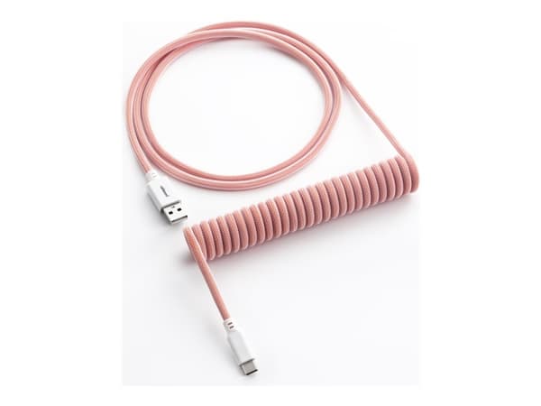 CableMod Classic - Tangentbordskabel - USB (hane) till 24 pin USB-C (hane) - 1.5 m - lindad - orangesicle (white on orange)