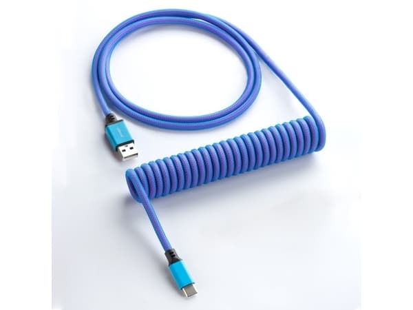 CableMod Classic - Tangentbordskabel - USB (hane) till 24 pin USB-C (hane) - 1.5 m - lindad - galaxy blue (light blue on pink)