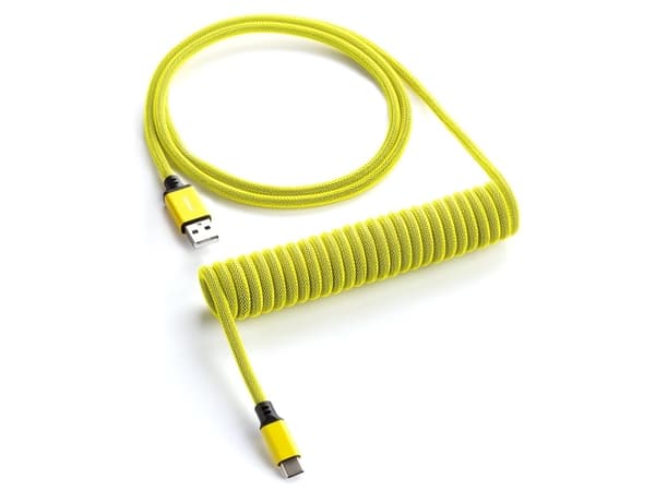 CableMod Classic - Tangentbordskabel - USB (hane) till 24 pin USB-C (hane) - 1.5 m - lindad - dominator yellow (yellow on black)