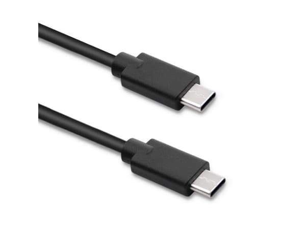 Qoltec - USB-kabel - 24 pin USB-C (hann) til 24 pin USB-C (hann) - USB 2.0 - 1 A - 1.4 m - svart