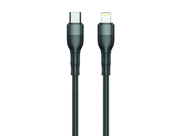 2GO 797307 USB-kaapeli 1 m USB C Lightning Musta (797307)
