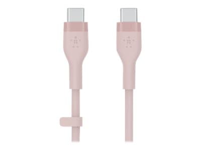 Belkin BoostCharge - USB-kabel - 24 pin USB-C (hane) till 24 pin USB-C (hane) - USB 2.0 - 2 m - rosa