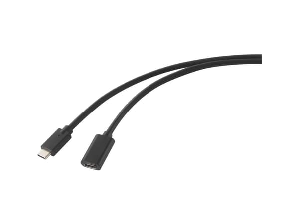 Renkforce RF-4755220, 1 m, USB C, USB C, USB 3.2 Gen 2 (3.1 Gen 2), 20 Gbit/s, Svart