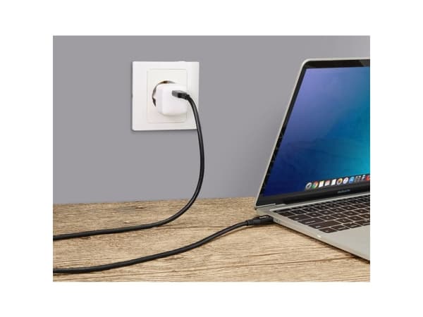 Renkforce RF-4870098, 0,8 m, USB C, USB C, USB4 Gen 2x2, 40 Gbit/s, Sort