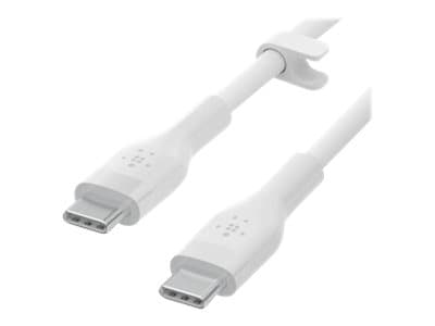 Belkin BoostCharge - USB-kabel - 24 pin USB-C (hane) till 24 pin USB-C (hane) - 2 m - vit