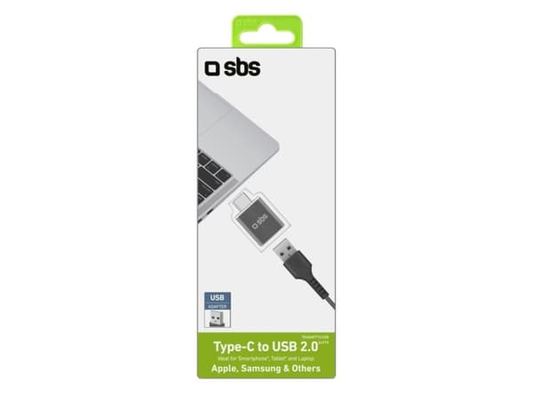 SBS TEADAPTTCUSB kabeladapter USB-C USB-A svart (TEADAPTTCUSB)