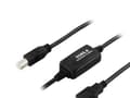 Miniatyrbild 4 av 5: DELTACO USB-EX10MB - USB-kabel - USB (hane) till USB typ B (hane) - USB 2.0 - 10 m - aktiv - svart
