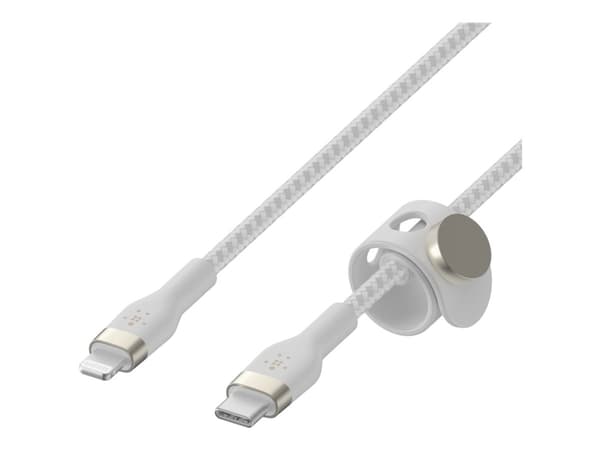 Belkin BOOST CHARGE - Lightning-kabel - 24 pin USB-C hane till Lightning hane - 3 m - vit