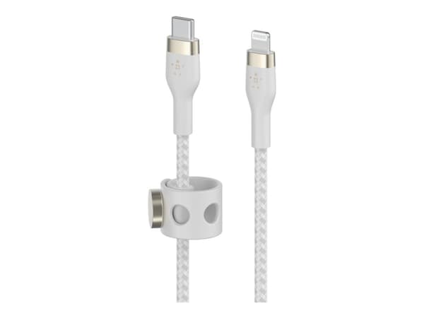 Belkin BOOST CHARGE - Lightning-kabel - 24 pin USB-C hane till Lightning hane - 3 m - vit
