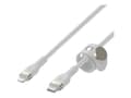 Miniatyrbild 5 av 5: Belkin BOOST CHARGE - Lightning-kabel - 24 pin USB-C hane till Lightning hane - 3 m - vit
