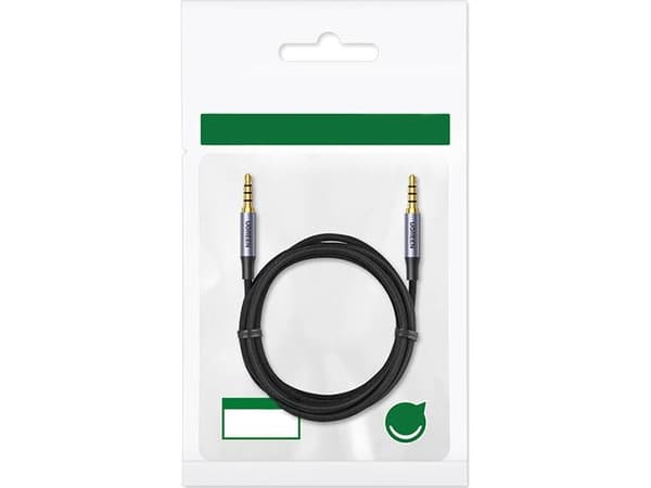 Ugreen Jack 3,5 mm - Jack 3,5 mm kabel 2m svart (UGR1187BLK)
