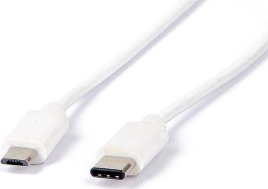 LMP 13870, 1 m, USB C, USB A, USB 3.2 Gen 2 (3.1 Gen 2), Hankjønn/hankjønn, Hvit