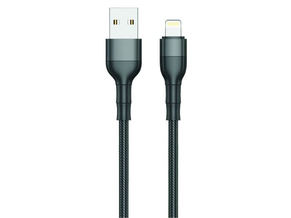 2GO 797305, 1 m, Lightning, USB B, Hankjønn, Hankjønn, Sort