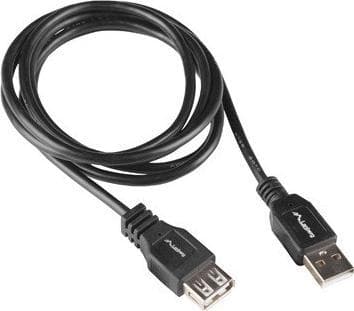 USB-A skjøteledning M/F 2,0 1,8m sort BOX