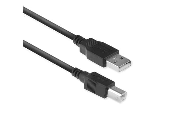 ACT AC3032 USB-kablar 1,8 m USB 2.0 USB A USB B Svart