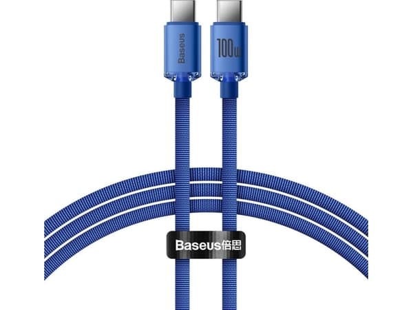 Baseus CAJY000603, 1,2 m, USB C, USB C, USB 2.0, 0,48 Gbit/s, Blå