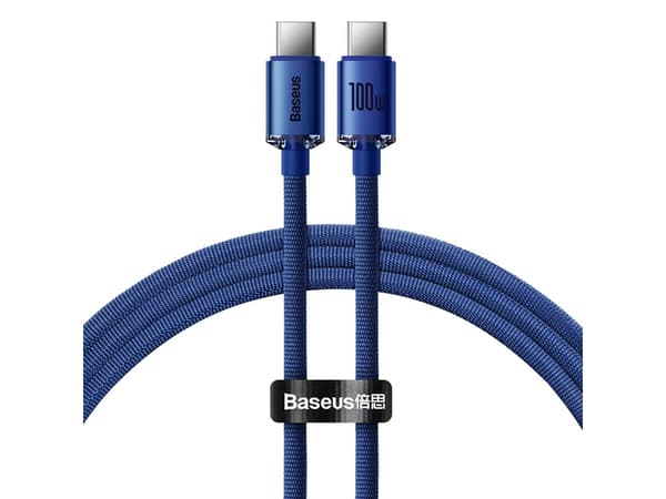 Baseus CAJY000603, 1,2 m, USB C, USB C, USB 2.0, 0,48 Gbit/s, Blå