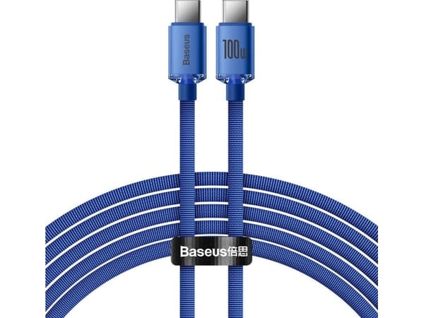 Baseus Baseus Crystal Shine Series USB cable cable USB cable for fast charging and data transfer USB Type C - USB Type C 100W 2m blue (CAJY000703)