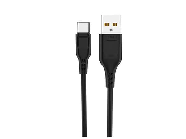 Denmen USB-A - USB-C 2 m USB-kabel Svart (D23T)