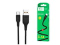 Miniatyrbild 1 av 5: Denmen USB-A - USB-C 2 m USB-kabel Svart (D23T)