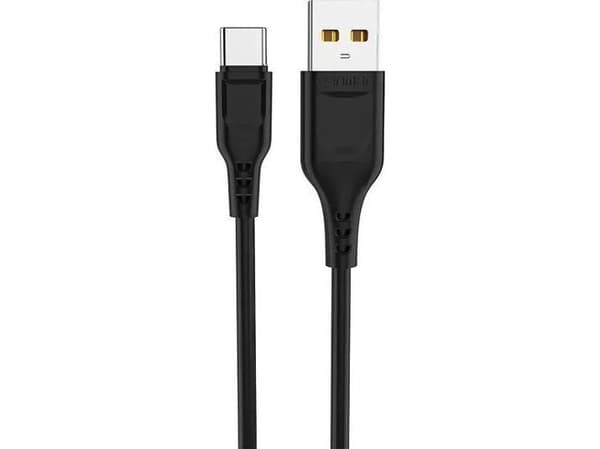 Denmen USB cable CABLE USB MICRO 2.4A BLACK 2M. ABS/PVC D23V braid