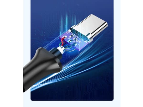 Denmen USB cable CABLE USB MICRO 2.4A BLACK 2M. ABS/PVC D23V braid